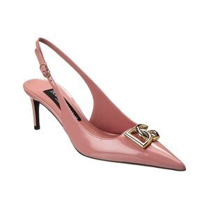 Dolce & Gabbana Dg Logo Patent Slingback Pump, Pink